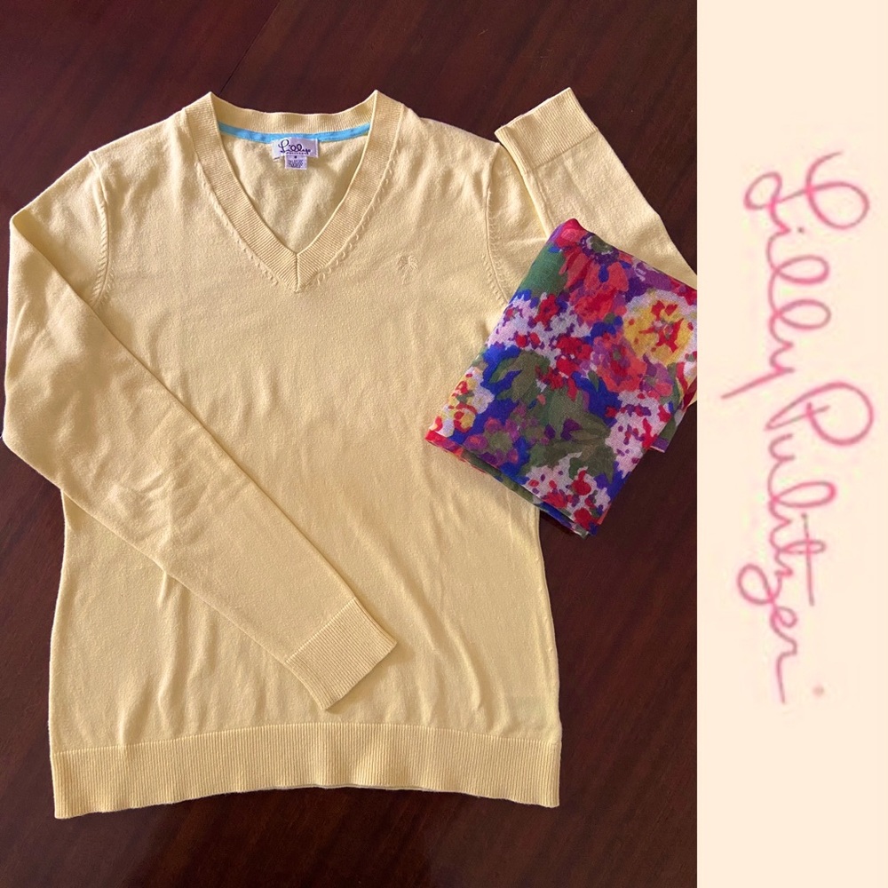 Lilly Pulitzer V-Neck Sweater -Size S